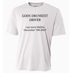 Funny GodS Drunkest Driver I Am Sorry M.Ar.Tha December 19th 2007 Gift Cooling Performance Crew T-Shirt