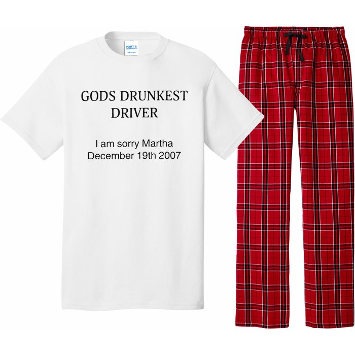 Funny GodS Drunkest Driver I Am Sorry M.Ar.Tha December 19th 2007 Gift Pajama Set