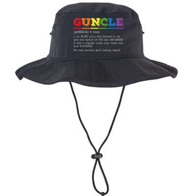 Funny Guncle Definition Proud Gay Uncle LGBTQ Pride Rainbow Legacy Cool Fit Booney Bucket Hat