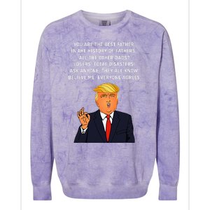 Funny Great Dad Donald Trump FatherS Day Colorblast Crewneck Sweatshirt