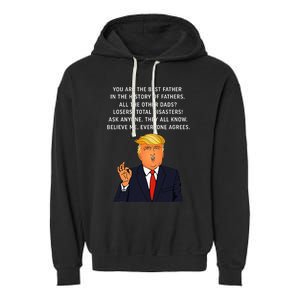 Funny Great Dad Donald Trump FatherS Day Garment-Dyed Fleece Hoodie