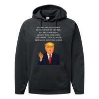 Funny Great Dad Donald Trump FatherS Day Performance Fleece Hoodie