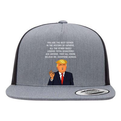 Funny Great Dad Donald Trump FatherS Day Flat Bill Trucker Hat