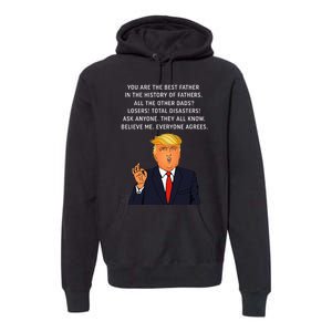 Funny Great Dad Donald Trump FatherS Day Premium Hoodie