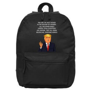 Funny Great Dad Donald Trump FatherS Day 16 in Basic Backpack