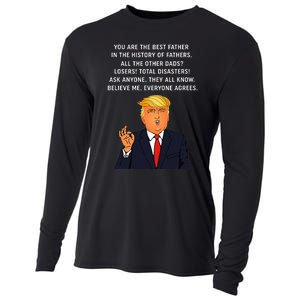 Funny Great Dad Donald Trump FatherS Day Cooling Performance Long Sleeve Crew