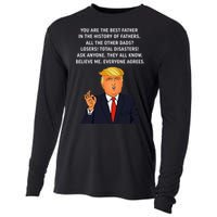 Funny Great Dad Donald Trump FatherS Day Cooling Performance Long Sleeve Crew