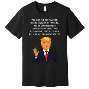 Funny Great Dad Donald Trump FatherS Day Premium T-Shirt