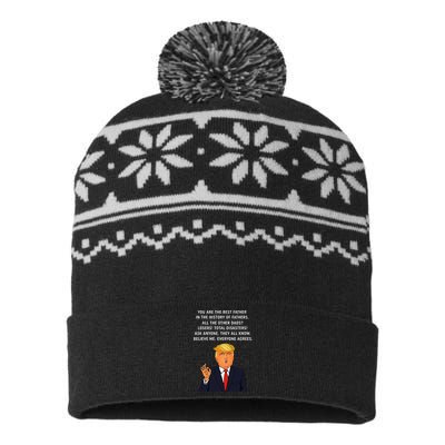 Funny Great Dad Donald Trump FatherS Day USA-Made Snowflake Beanie