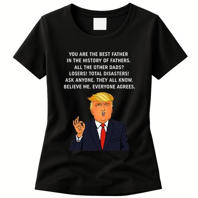 Funny Great Dad Donald Trump FatherS Day Womens T-Shirt