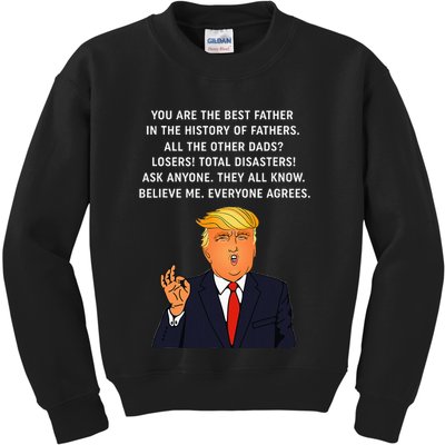 Funny Great Dad Donald Trump FatherS Day Kids Sweatshirt