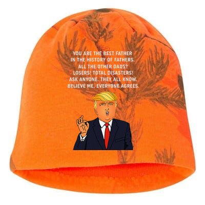 Funny Great Dad Donald Trump FatherS Day Kati - Camo Knit Beanie