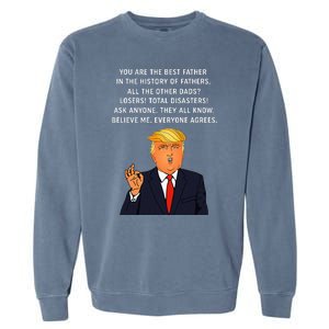 Funny Great Dad Donald Trump FatherS Day Garment-Dyed Sweatshirt