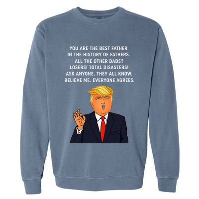 Funny Great Dad Donald Trump FatherS Day Garment-Dyed Sweatshirt
