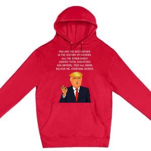 Funny Great Dad Donald Trump FatherS Day Premium Pullover Hoodie