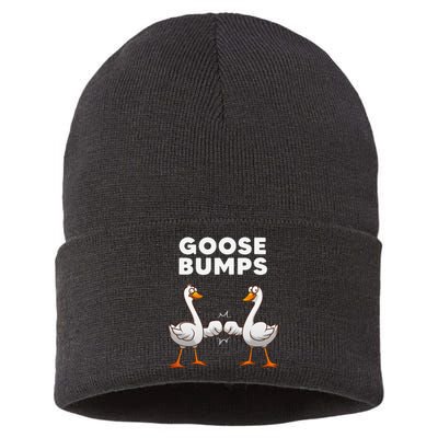 Funny Goose Design For  Geese Duck Animal Lovers Sustainable Knit Beanie