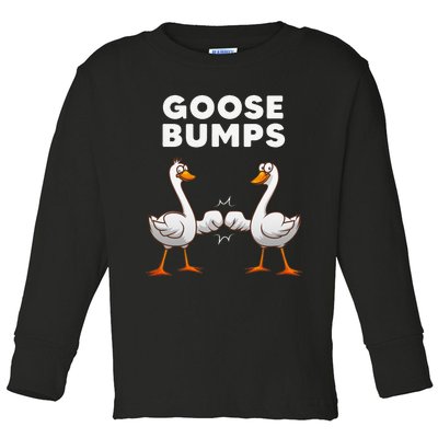 Funny Goose Design For  Geese Duck Animal Lovers Toddler Long Sleeve Shirt