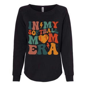 Funny Game Day Softball Lover Retro In My Softball Mom Era Gift Womens California Wash Sweatshirt