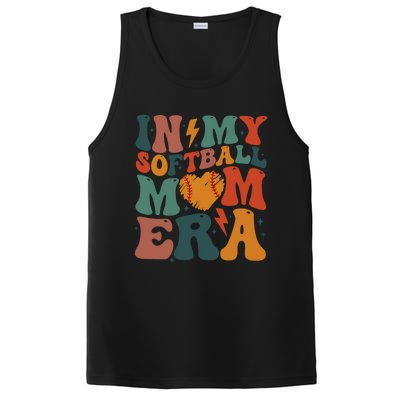 Funny Game Day Softball Lover Retro In My Softball Mom Era Gift PosiCharge Competitor Tank