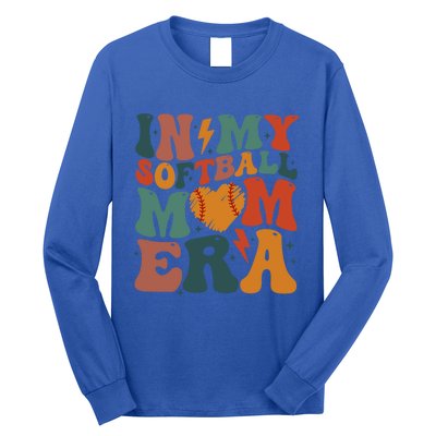 Funny Game Day Softball Lover Retro In My Softball Mom Era Gift Long Sleeve Shirt