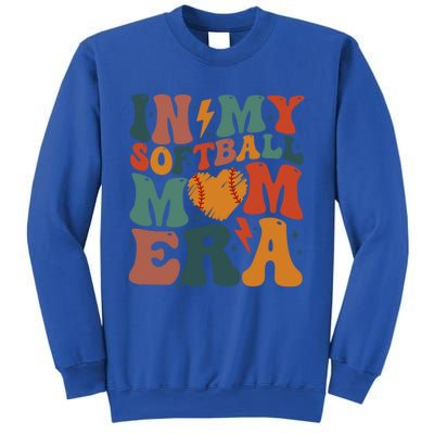 Funny Game Day Softball Lover Retro In My Softball Mom Era Gift Sweatshirt