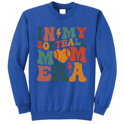 Funny Game Day Softball Lover Retro In My Softball Mom Era Gift Tall Sweatshirt