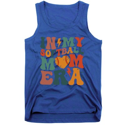 Funny Game Day Softball Lover Retro In My Softball Mom Era Gift Tank Top