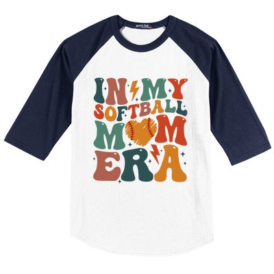 Funny Game Day Softball Lover Retro In My Softball Mom Era Gift Baseball Sleeve Shirt