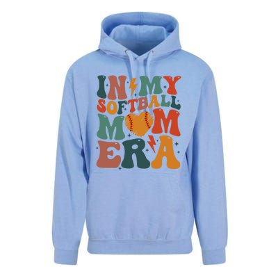 Funny Game Day Softball Lover Retro In My Softball Mom Era Gift Unisex Surf Hoodie