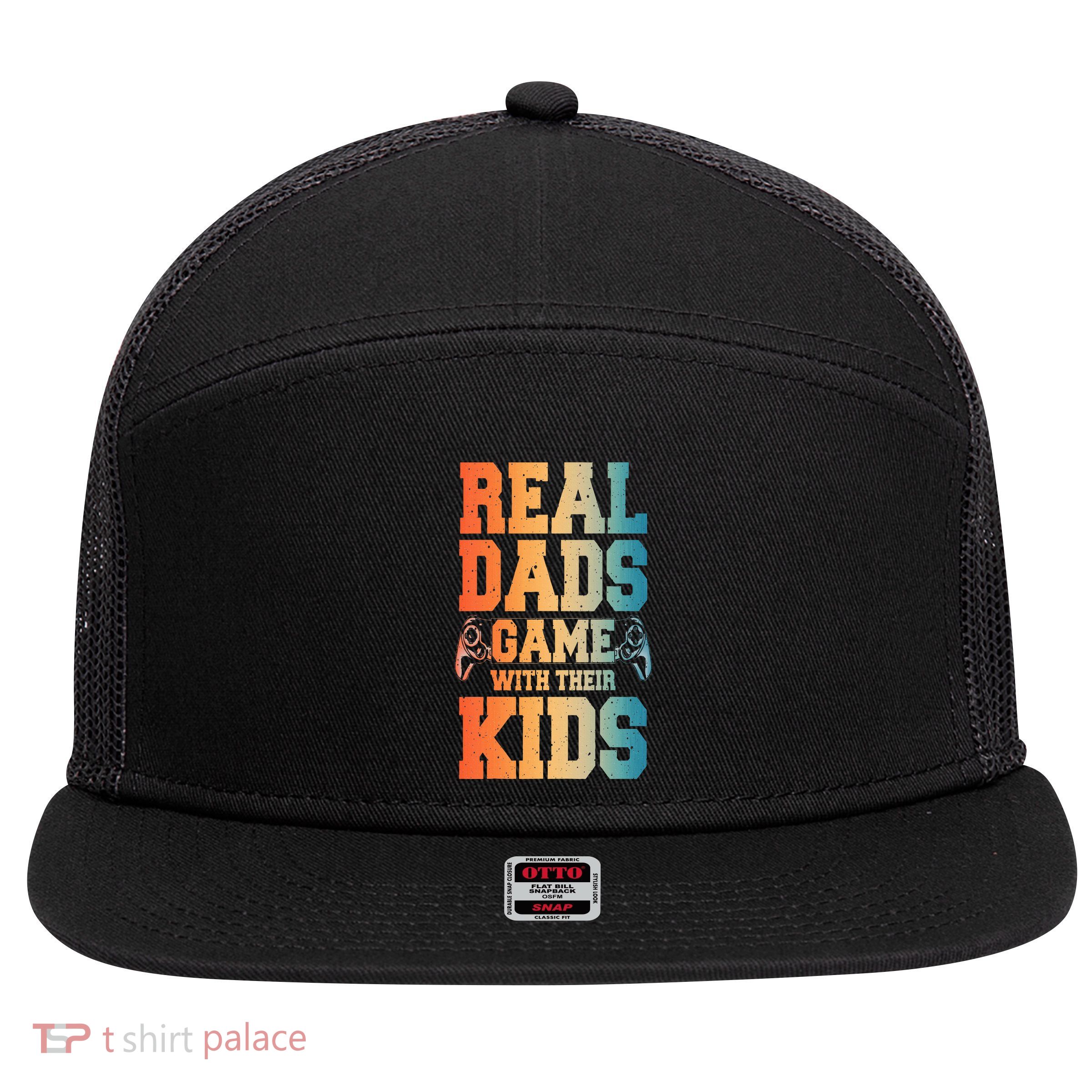 Funny Gamer Dad Art For Gaming Dad Daddy Game Lover 7 Panel Mesh Trucker Snapback Hat