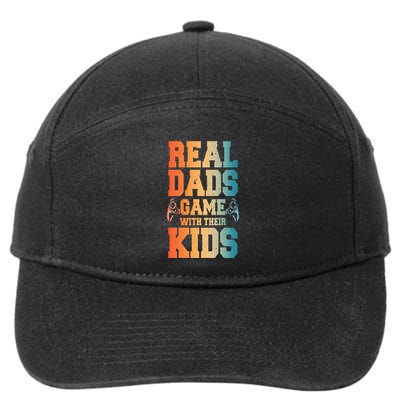 Funny Gamer Dad Art For Gaming Dad Daddy Game Lover 7-Panel Snapback Hat