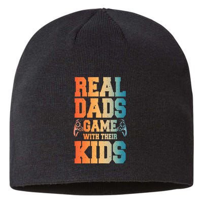 Funny Gamer Dad Art For Gaming Dad Daddy Game Lover Sustainable Beanie