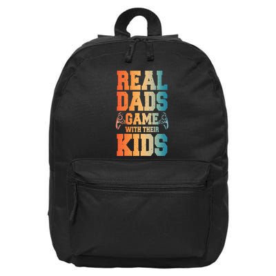Funny Gamer Dad Art For Gaming Dad Daddy Game Lover 16 in Basic Backpack