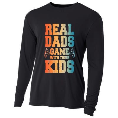 Funny Gamer Dad Art For Gaming Dad Daddy Game Lover Cooling Performance Long Sleeve Crew