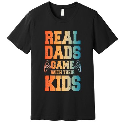 Funny Gamer Dad Art For Gaming Dad Daddy Game Lover Premium T-Shirt