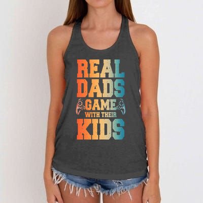 Funny Gamer Dad Art For Gaming Dad Daddy Game Lover Women's Knotted Racerback Tank