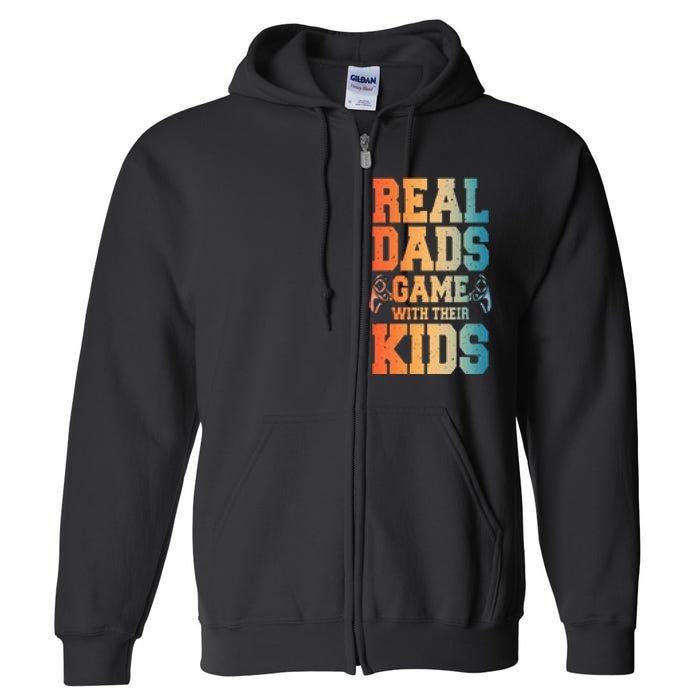 Funny Gamer Dad Art For Gaming Dad Daddy Game Lover Full Zip Hoodie