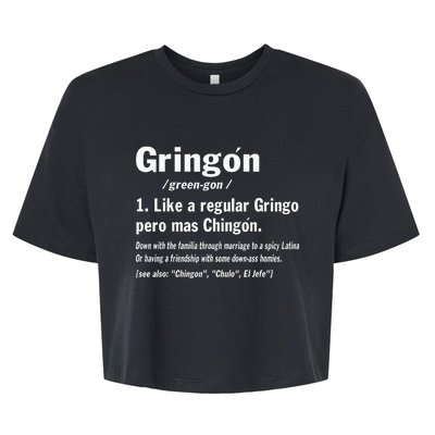 Funny GringóN Definition Bella+Canvas Jersey Crop Tee