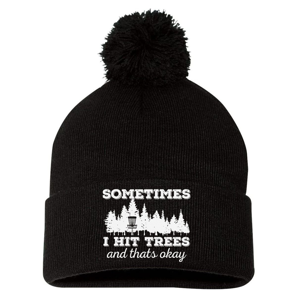 Frisbee Golf Disc Golf Accessories Pom Pom 12in Knit Beanie