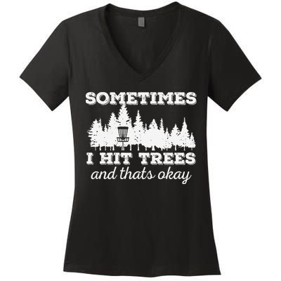 Frisbee Golf Disc Golf Accessories Women's V-Neck T-Shirt