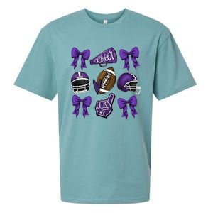 Football Game Day Sports Mom Team Spirit Sports Mom Sueded Cloud Jersey T-Shirt