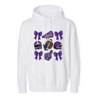 Football Game Day Sports Mom Team Spirit Sports Mom Garment-Dyed Fleece Hoodie