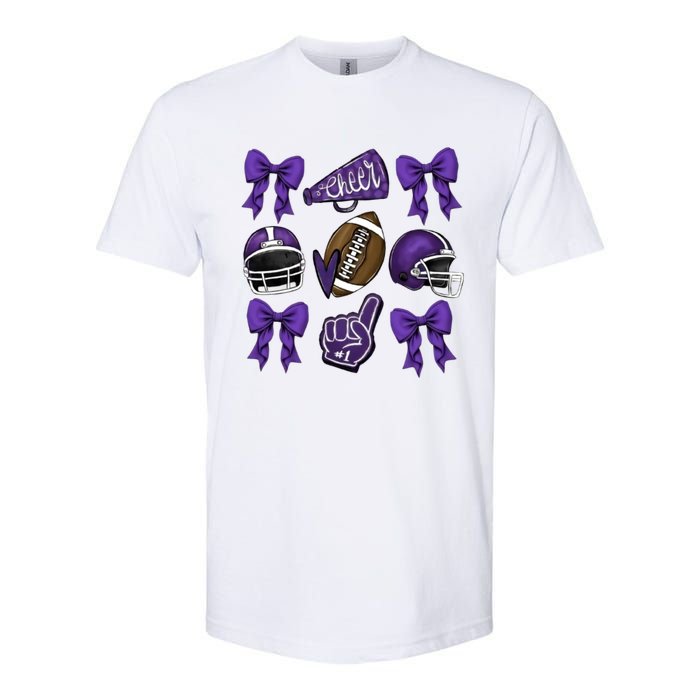 Football Game Day Sports Mom Team Spirit Sports Mom Softstyle CVC T-Shirt