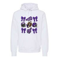 Football Game Day Sports Mom Team Spirit Sports Mom Premium Hoodie