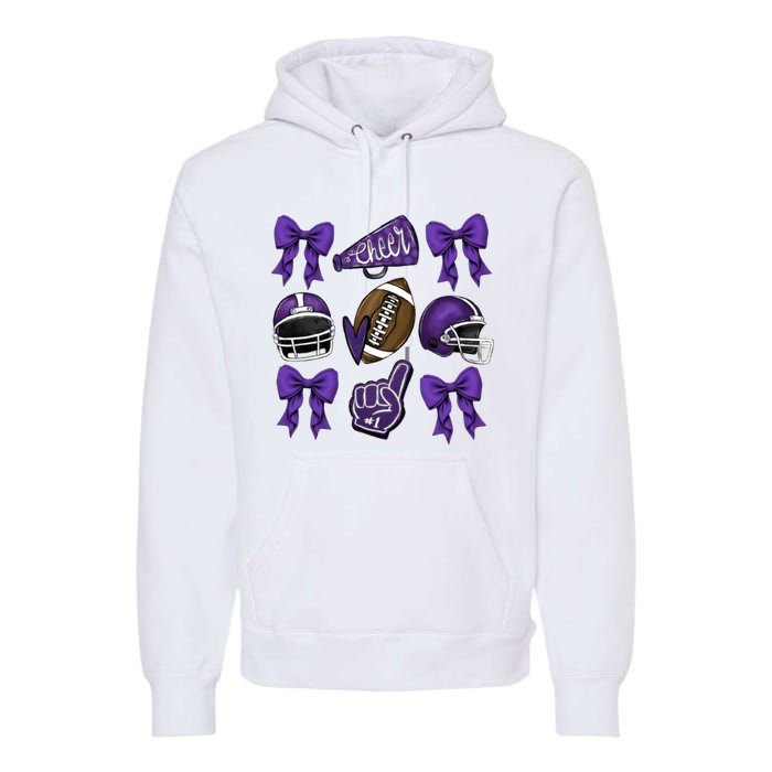 Football Game Day Sports Mom Team Spirit Sports Mom Premium Hoodie