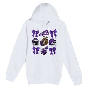 Football Game Day Sports Mom Team Spirit Sports Mom Premium Pullover Hoodie