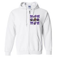 Football Game Day Sports Mom Team Spirit Sports Mom Full Zip Hoodie