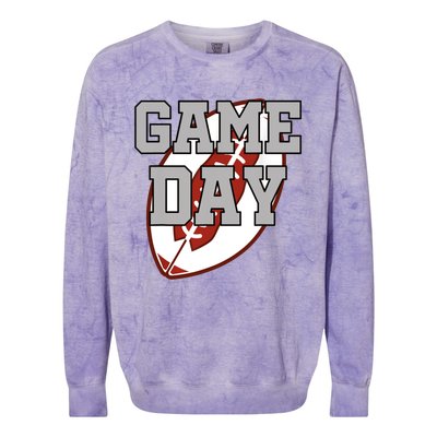 Funny Game Day Football Player American Football Colorblast Crewneck Sweatshirt