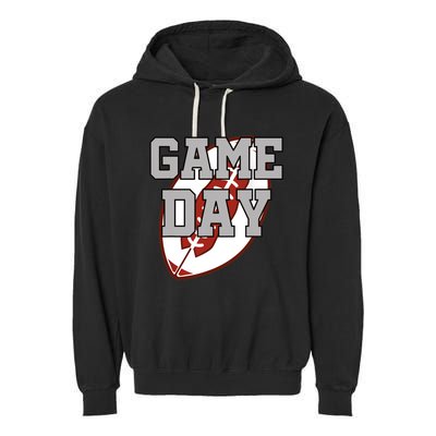 Funny Game Day Football Player American Football Garment-Dyed Fleece Hoodie