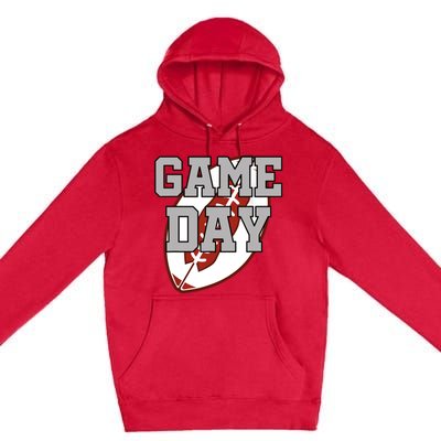 Funny Game Day Football Player American Football Premium Pullover Hoodie